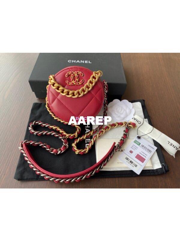 Replica Chanel 19 Clutch With Chain AP0945 Red 3