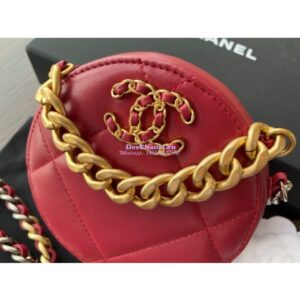 Replica Chanel 19 Clutch With Chain AP0945 Red 2