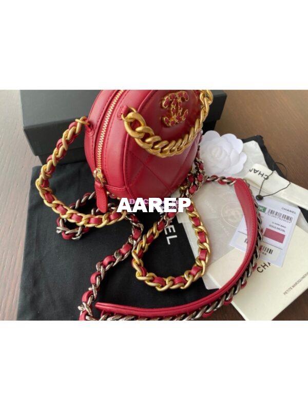 Replica Chanel 19 Clutch With Chain AP0945 Red 6