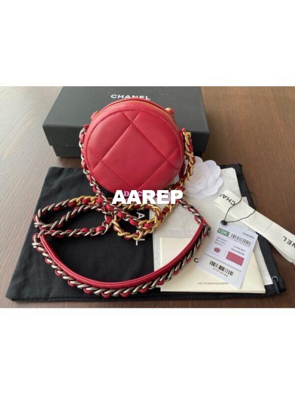 Replica Chanel 19 Clutch With Chain AP0945 Red 10