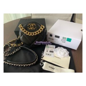 Replica Chanel 19 Clutch With Chain AP0945 Black