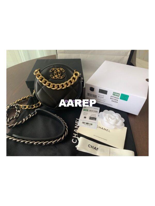 Replica Chanel 19 Clutch With Chain AP0945 Black