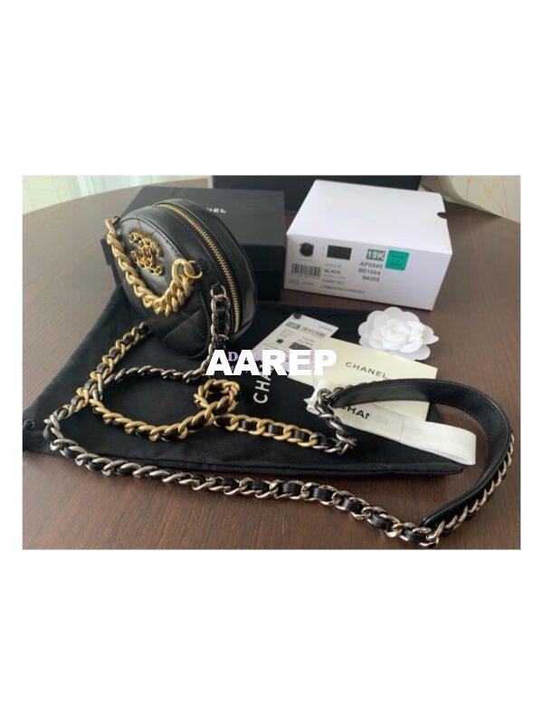 Replica Chanel 19 Clutch With Chain AP0945 Black 5
