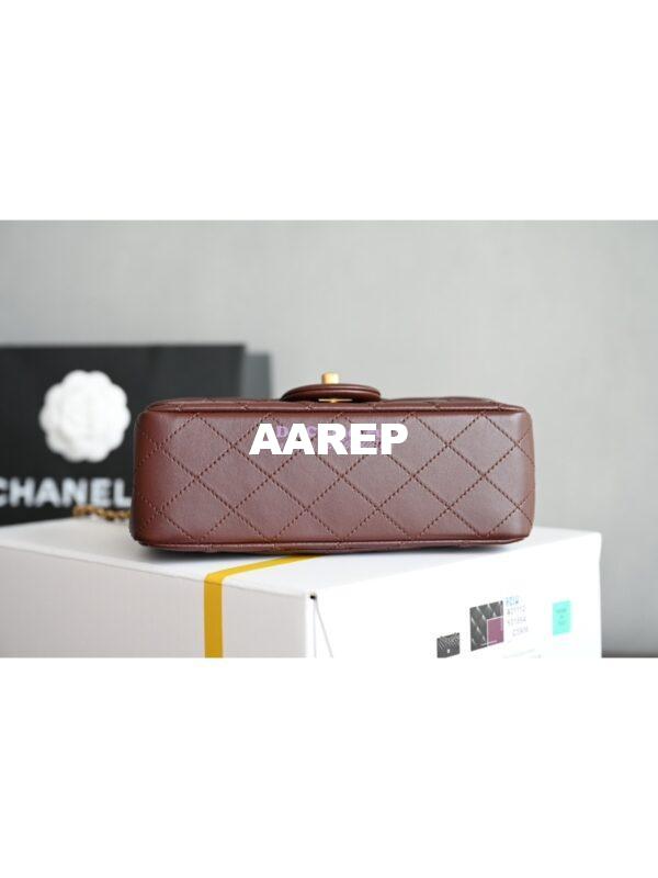 Replica Chanel 24P Lambskin Charm Strap Flap Bag AS1787 Dark Burgundy 13