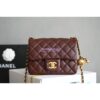 Replica Chanel 24K Small Flap Bag Grained Shiny Calfskin AS5186 Black 2