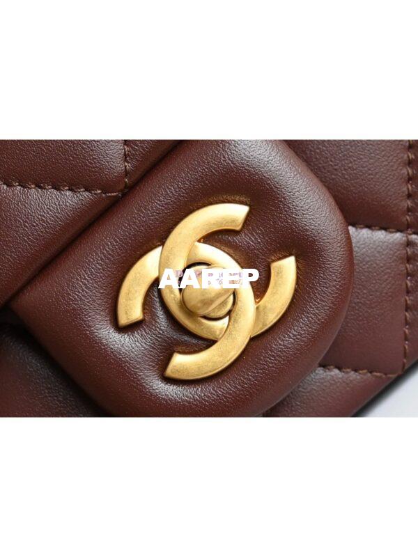 Replica Chanel 24P Lambskin Flap Bag AS1786 Dark Burgundy 6