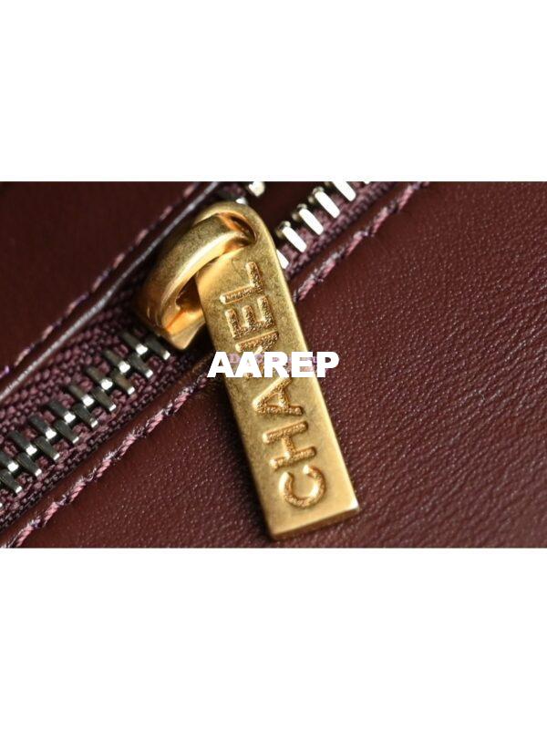 Replica Chanel 24P Lambskin Flap Bag AS1786 Dark Burgundy 11