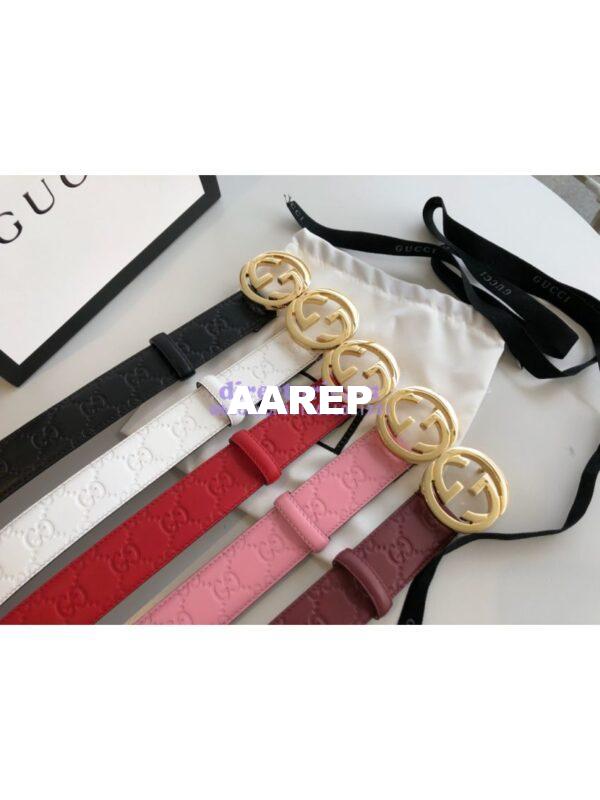 Replica Gucci Signature Belt with GG Buckle 525040 3