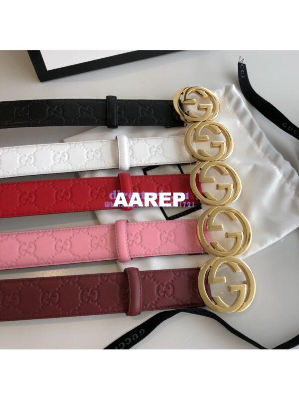 Replica Gucci Signature Belt with GG Buckle 525040 5