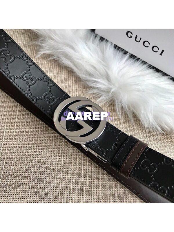 Replica Gucci Reversible GG Signature Belt 473030 Black 3
