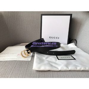 Replica Gucci Belt with Textured Double G Buckle 2