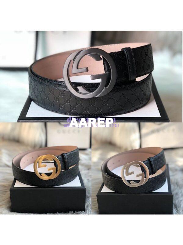 Replica Gucci Microguccissima Leather Belt with Double G Buckle 400593