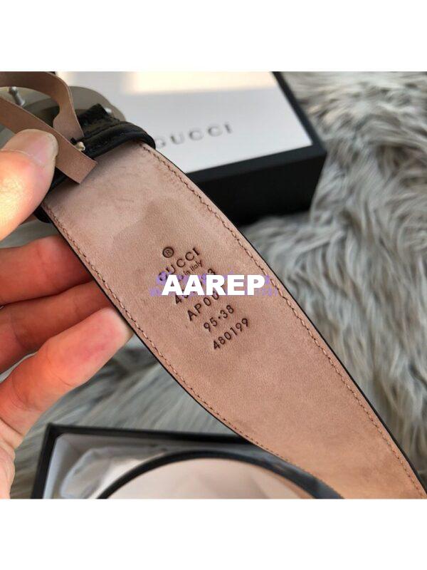 Replica Gucci Microguccissima Leather Belt with Double G Buckle 400593 11