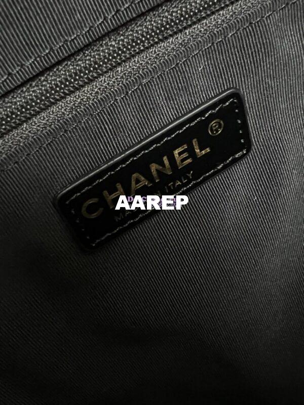 Replica Chanel 24A Maxi Bowling Bag Washed Denim AS4812 8