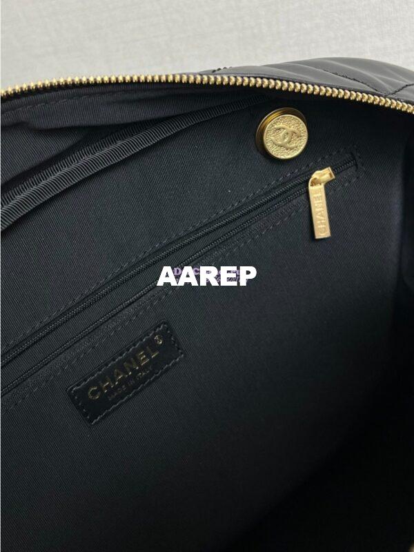 Replica Chanel 24A Maxi Bowling Bag Shiny Aged Calfskin AS4812 6