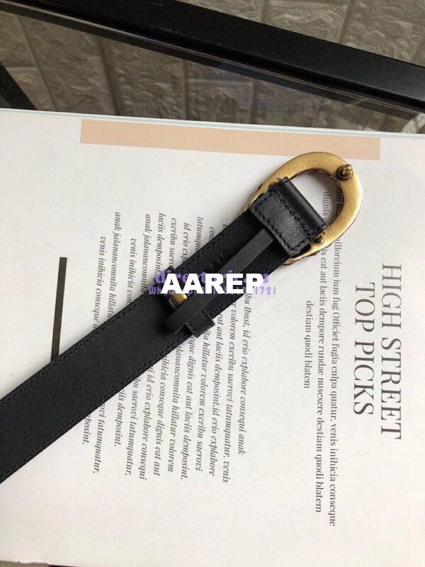 Replica Gucci Leather Belt with Crystal Dionysus Buckle 432142 8