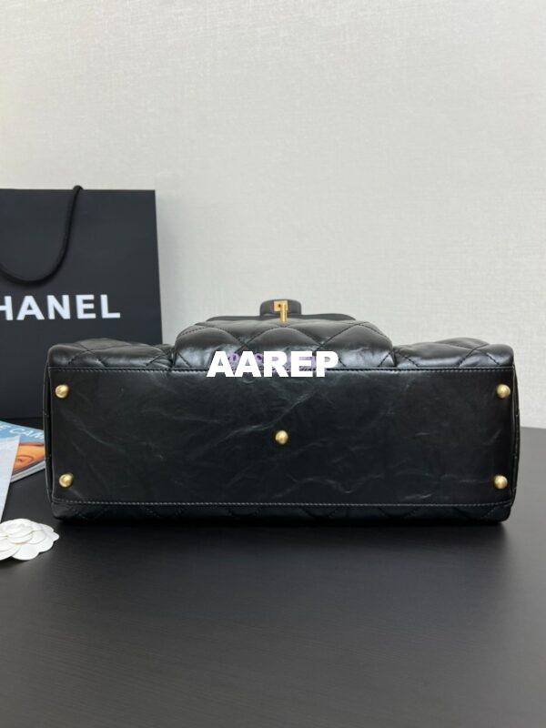 Replica Chanel 24A Maxi Bowling Bag Shiny Aged Calfskin AS4812 9