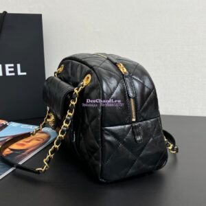 Replica Chanel 24A Bowling Bag Shiny Aged Calfskin AS4905 2