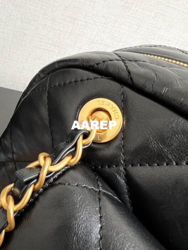 Replica Chanel 24A Bowling Bag Shiny Aged Calfskin AS4905 5