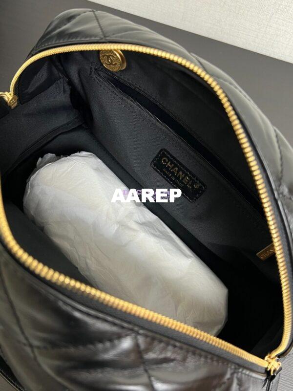 Replica Chanel 24A Bowling Bag Shiny Aged Calfskin AS4905 7