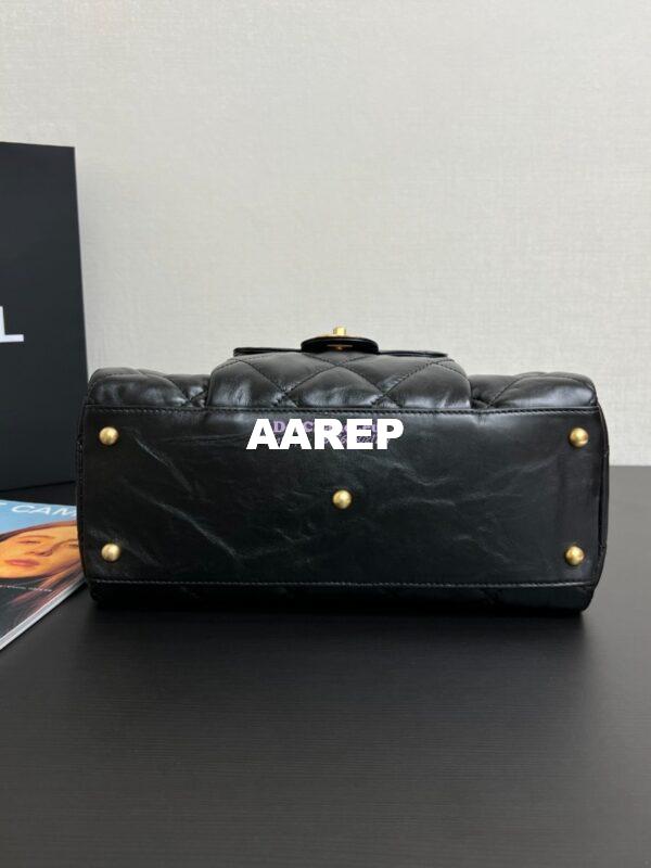 Replica Chanel 24A Bowling Bag Shiny Aged Calfskin AS4905 9