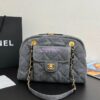 Replica Chanel 24A Bowling Bag Shiny Aged Calfskin AS4905