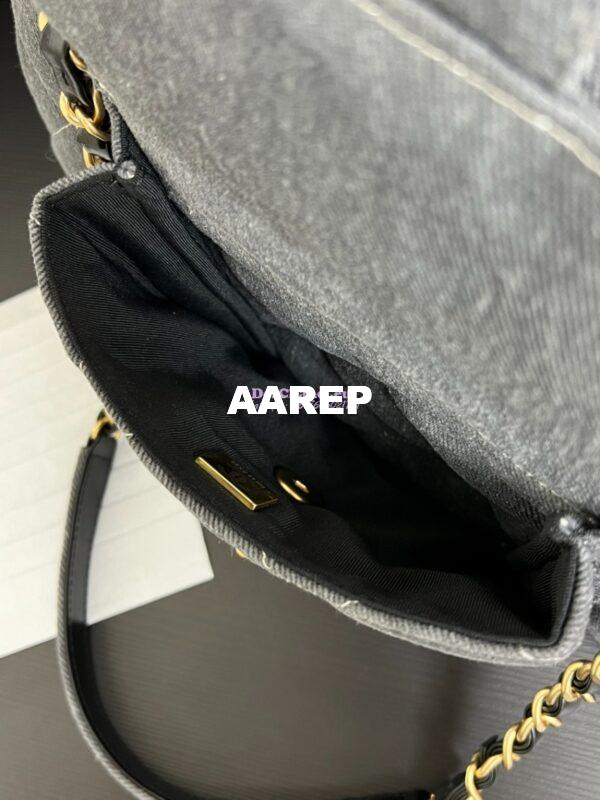 Replica Chanel 24A Bowling Bag Washed Denim AS4905 6