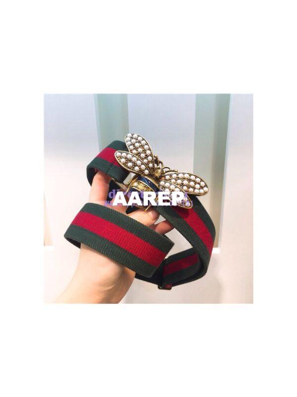 Replica Gucci Web belt with bee 453277 5