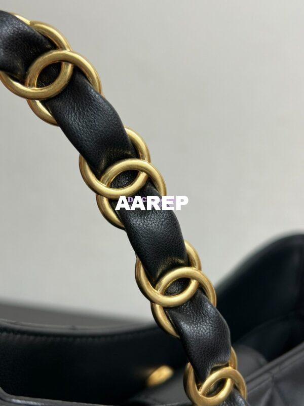 Replica Chanel 24K Lambskin Hobo Bag AS5177 Black 4