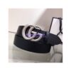 Replica Gucci Leather belt with Double G buckle 406831