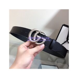 Replica Gucci Leather belt with Double G buckle 406831 2