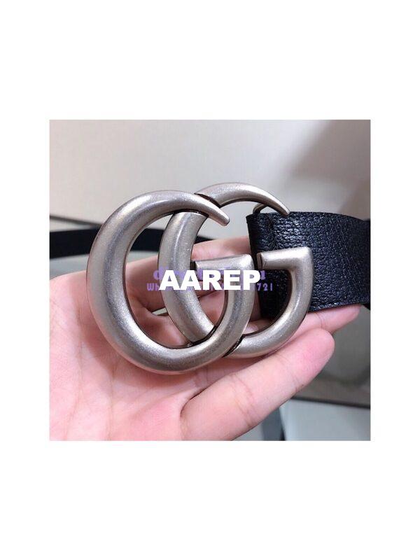 Replica Gucci Leather belt with Double G buckle 406831 4