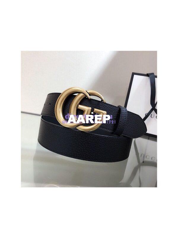 Replica Gucci Leather belt with Double G buckle 406831 6