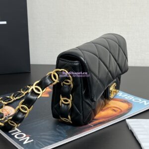 Replica Chanel Small Flap Bag Lambskin AS5174 Black 2