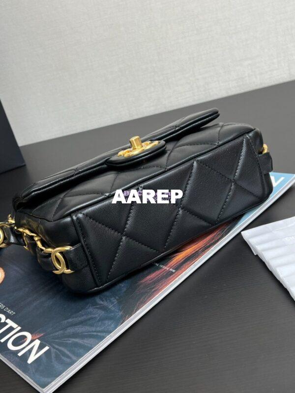 Replica Chanel Small Flap Bag Lambskin AS5174 Black 6