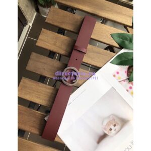 Replica Gucci Leather belt with interlocking G 368186 Burgundy