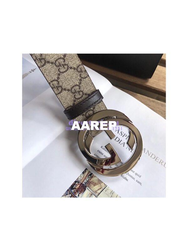 Replica Gucci GG Supreme belt with G buckle 411924 3