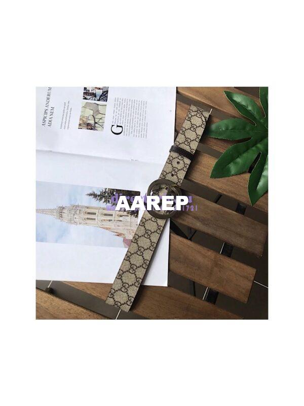 Replica Gucci GG Supreme belt with G buckle 411924 4