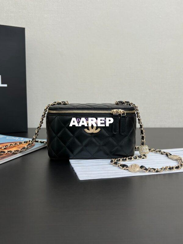 Replica Chanel Clutch with Chain Shiny Lambskin, Diamanté AP3940 Black  (limited edition)