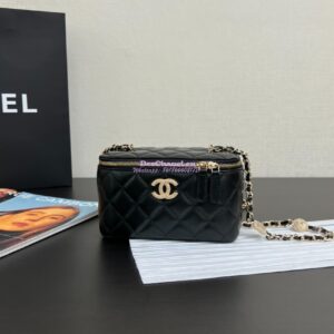 Replica Chanel Clutch with Chain Shiny Lambskin, Diamanté AP3940 Black  (limited edition) 2