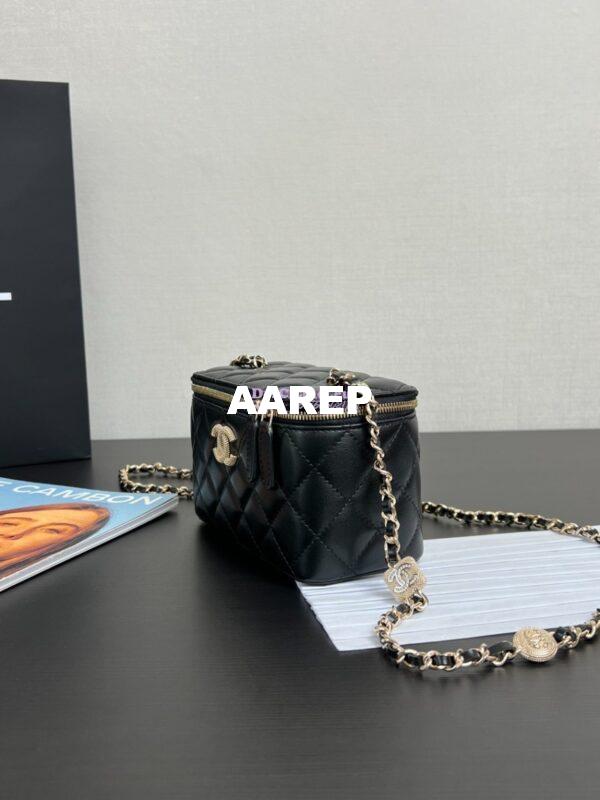 Replica Chanel Clutch with Chain Shiny Lambskin, Diamanté AP3940 Black  (limited edition) 3