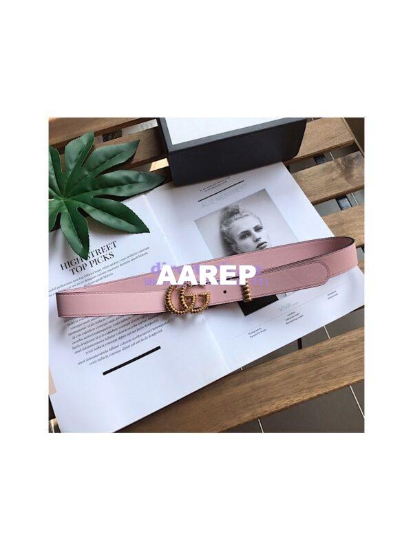 Replica Gucci Leather belt with torchon Double G buckle ‎524103 5