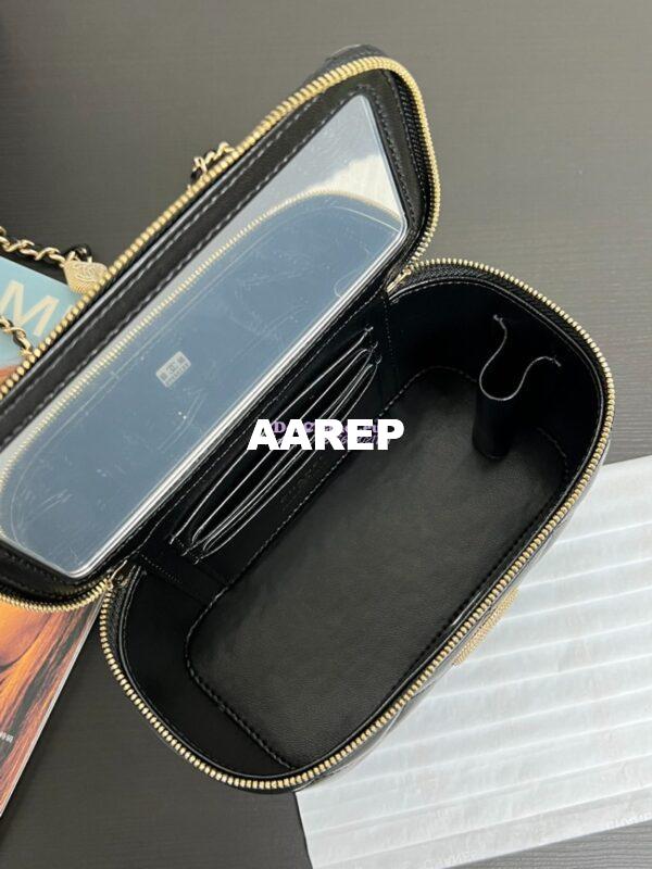 Replica Chanel Clutch with Chain Shiny Lambskin, Diamanté AP3940 Black  (limited edition) 6