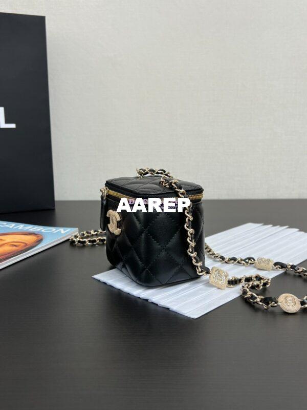 Replica Chanel Clutch with Chain Shiny Lambskin, Diamanté AP3941 2