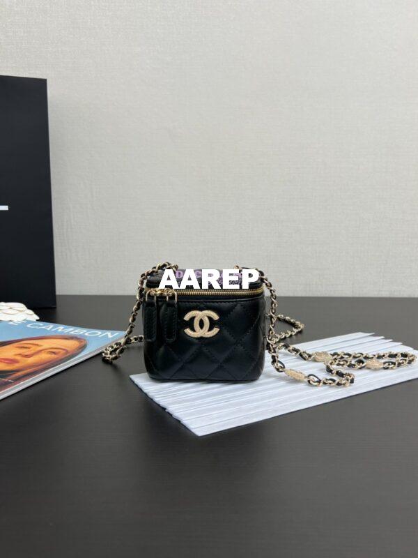 Replica Chanel Clutch with Chain Shiny Lambskin, Diamanté AP3941 3