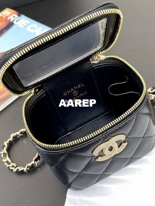 Replica Chanel Clutch with Chain Shiny Lambskin, Diamanté AP3941 6