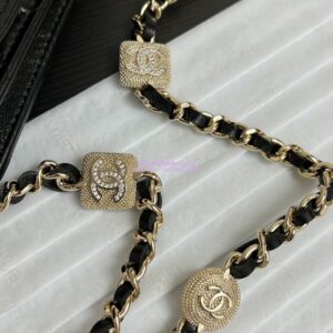 Replica Chanel 24A Clutch with Chain Lambskin, Diamanté AP4315 2