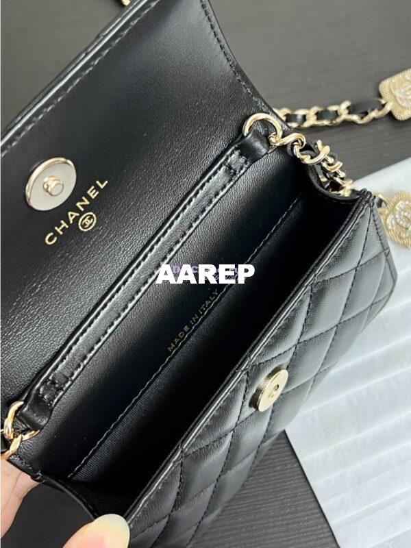 Replica Chanel 24A Clutch with Chain Lambskin, Diamanté AP4315 5