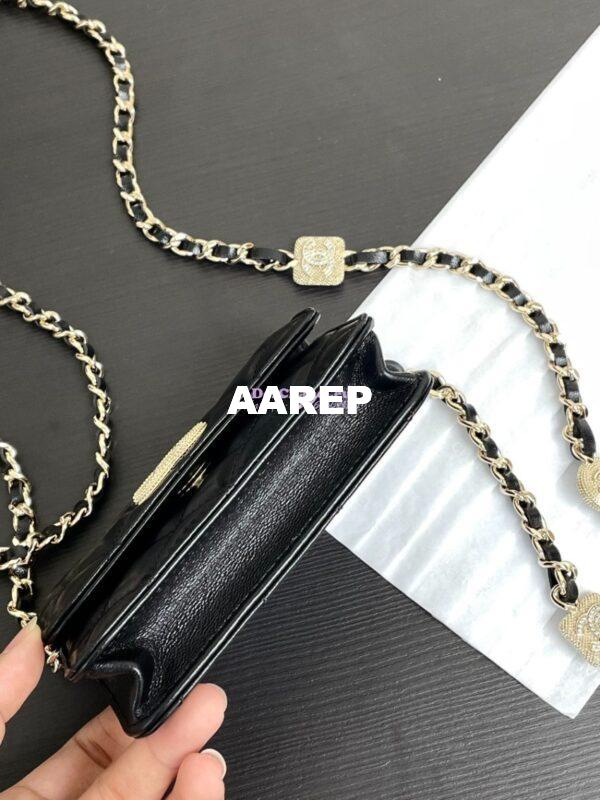 Replica Chanel 24A Clutch with Chain Lambskin, Diamanté AP4315 7