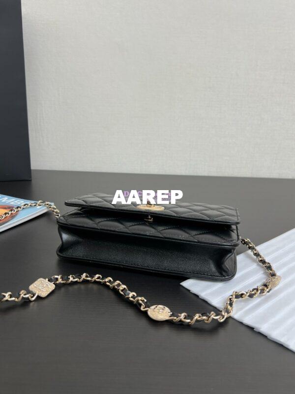 Replica Chanel 24A Clutch with Chain Lambskin, Diamanté AP4315 8